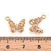Brass Micro Pave Cubic Zirconia Charms KK-N262-112C-G-3