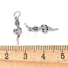 Brass Micro Pave Cubic Zirconia Charms KK-U056-35P-3