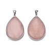 Natural Rose Quartz Pendants GG-N003-01A-P-1
