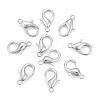 Platinum Plated Alloy Bracelet Lobster Claw Clasps X-E106-NF-2