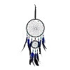 Iron Woven Web/Net with Feather Pendant Decorations AJEW-B017-13-1
