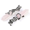 Natural Rose Quartz Faceted Double Termimal Pointed Big Pendants G-P547-03AS-01A-2