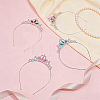 4Pcs 4 Colors Iron Rhinestone Hair Bands OHAR-HY0001-11-4