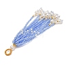 Plastic Beaded Big Pendants PL-CBA0279-01C-3