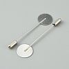 Round Tray Brass Stick Lapel Pins KK-TAC0013-12A-P-1