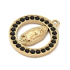 304 Stainless Steel & Rhinestone Pendants STAS-G371-09C-02G-2