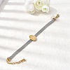 304 Stainless Steel Virgin Mary Bangles for Women BJEW-K295-01B-GP-2
