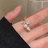 Alloy Micro Pave Cubic Zirconia Cuff Open Rings for Women WGA9B8A-01-1