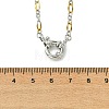 2Pcs 2 Colors 3MM Two Tone 304 Stainless Steel Figaro Chain Necklaces NJEW-JN06465-5