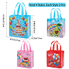 Gorgecraft 8Pcs 4 Styles Non-Woven Fabric Reusable Folding Gift Bags with Handle ABAG-GF0001-19D-2