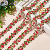 3D Flower Embroidery Polyester Lace Trim SRIB-WH0011-141D-4