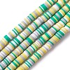 Handmade Polymer Clay Beads Strands CLAY-R089-8mm-T008-1