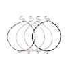 4Pcs 4 Style Moon & Bowknot & Heart & Tortoise Clear Cubic Zirconia Pendant Necklaces Set NJEW-JN04271-1