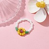 3Pcs 3 Style Glass Seed Beaded Stretch Rings RJEW-JR00658-01-3