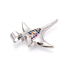 Brass Micro Pave Cubic Zirconia Pendants KK-T080-12P-2