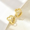 Hollow Heart Brass Hoop Earrings EJEW-D311-110G-1