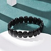 Natural Obsidian Faceted Beaded Stretch Bracelets for Women BJEW-K251-07J-2