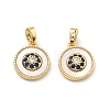 Brass Micro Pave Cubic Zirconia Charms KK-B129-16G-1