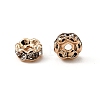 Brass Rhinestone Spacer Beads X-RB-A014-L4mm-01LG-NF-4