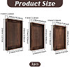 3Pcs 3 Styles Wood Tea Tray AJEW-PH0009-97-2