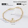 304 Stainless Steel Link Bracelets for Women GU8038-3-1