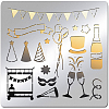 Retro Theme Stainless Steel Cutting Dies Stencils DIY-WH0279-106-1