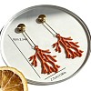 Iron & Alloy Stud Dangle Earrings for Women WGC6E9F-01-5