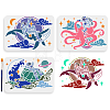 MAYJOYDIY US 1 Set Sea Animals PET Hollow Out Drawing Painting Stencils DIY-MA0004-85-1