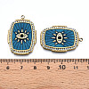 Ion Plating(IP) 304 Stainless Steel Evil Eye Enamel Pendants STAS-N107-04C-G-3