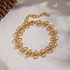 European Style 304 Stainless Steel Four-Leaf Clover Link Chain Bracelets for Women LS-IC5351-2-1