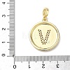 Brass Micro Pave Clear Cubic Zirconia Pendants KK-L253-17G-V-3