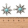 Tibetan Style Alloy Pave Imitation Turquoise Pendants X-FIND-NH0001-01AS-3