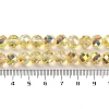 Half Golden Plated Electroplate Beads Strands EGLA-H104-08A-HP01-4