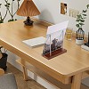 Wood Vinyl Record Slotted Display Stands with Stainless Steel Support ODIS-WH0043-344A-6