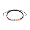 2Pcs 2 Colors Lampwork Round Evil Eye Braided Bead Bracelets Set BJEW-TA00139-4