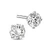 SHEGRACE Rhodium Plated 925 Sterling Silver Four Pronged Ear Studs JE420A-03-1
