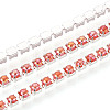 Iron & ABS Imitation Pearl Cup Chains CH-T007-01A-07-1