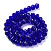 Handmade Imitate Austrian Crystal Faceted Rondelle Glass Beads X-G02YI0C4-4