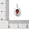 925 Sterling Silver Cubic Zirconia Oval Charms STER-S006-01S-A-3