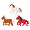 3Pcs MIYUKI Delica Glass Seed Beaded Pendants PALLOY-MZ01247-1