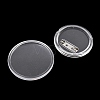 Blank Flat Round Acrylic Button Pin Badge with Iron Pins FIND-L029-01P-01-2