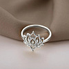 Hollow Out Lotus Brass Finger Rings FS-WG83FEB-02-1