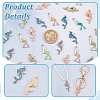 80Pcs 10 Styles Alloy Enamel Pendants ENAM-GA0001-09-3