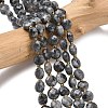 Natural Larvikite Beads Strands G-K389-B85-01-1