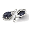Natural Sodalite Oval Pendants G-NH0025-15P-17-2