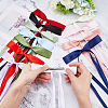 SUPERFINDINGS 24Pcs 12 Colors Polyester Ribbon Bowknot Alligator Hair Clips PHAR-FH0001-04-3
