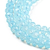 Baking Painted Transparent Glass Beads Strands DGLA-A034-J2mm-B02-4