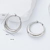304 Stainless Steel Hoop Earrings HU3505-5