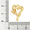 Brass with Clear Cubic Zirconia Pendants KK-G508-01A-G-3