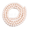 Opaque Solid Glass Bead Strands GLAA-R166-4mm-02M-2